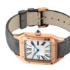 Cartier Santos-Dumont Men Automatic Silver 18ct Rose Gold Watch WGSA0032
