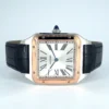 46EC58B7-76B5-0788-F24D-1CACCEF4749E.webp Cartier Santos-Dumont Men Automatic Silver Stainless Steel 18ct Rose Gold Watch W2SA0017