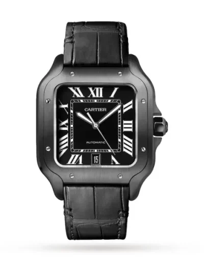 47E0C163-F36F-5C8C-DBC5-DB6776D66012.webp Cartier Santos de Cartier Men Automatic Black Rubber Watch WSSA0039