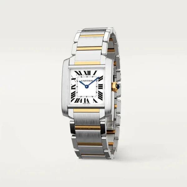 49F3251B-A42C-8B2B-2E58-59D07B4D45FD.webp Cartier Tank Française Women Quartz Silver Bicoloured Watch W2TA0003