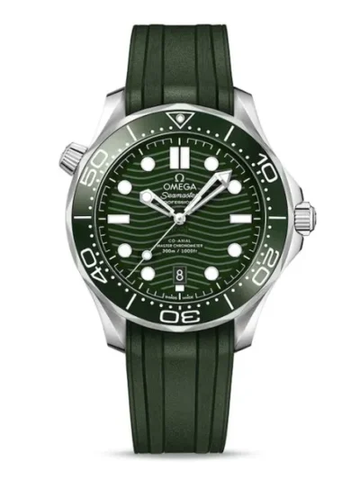 Omega Seamaster Men Automatic Green Rubber Watch O21032422010001