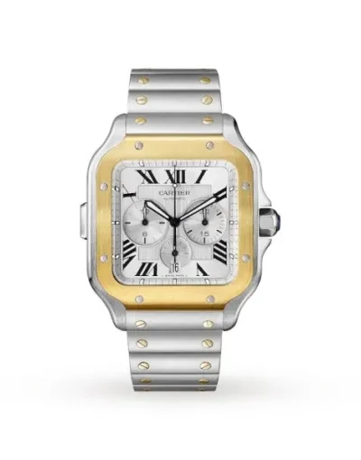 4F3E7EE6-9511-A206-0C6C-6B3B36F79184.webp Cartier Santos de Cartier Men Automatic Silver Stainless Steel Watch W2SA0008
