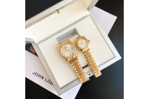 Couple Watches Rolex Datejust 36/28mm RG/RG Jub Sliver/Dial