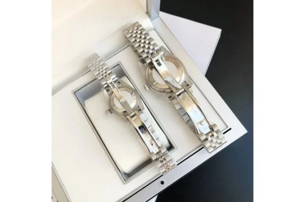 Couple Watches Rolex Datejust 36/28mm SS/SS Jub Blue/Dial