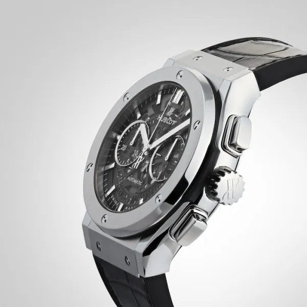 Hublot Classic Fusion Men Automatic Skeleton Leather Watch 525.NX.0170.LR