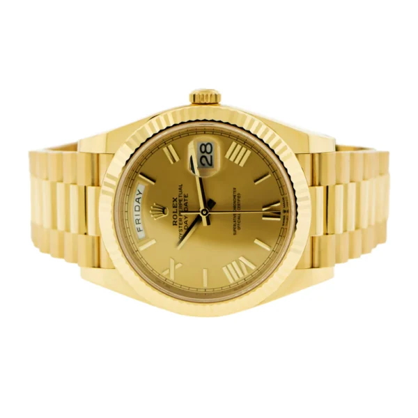Superclone Rolex Day-Date 40 mm Roman Champagne Dial 228238