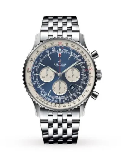 Breitling Navitimer Men Automatic Blue Stainless Steel Watch AB0127211C1A1