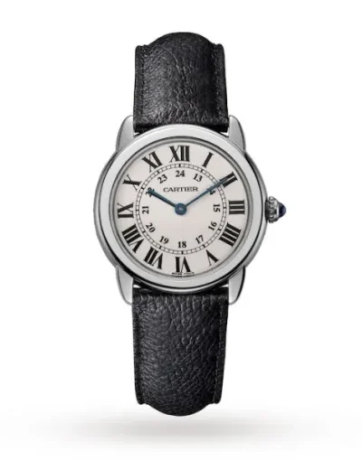 Cartier Ronde de Cartier Women Quartz Silver Leather Watch WSRN0019