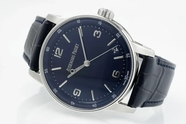 5F60B312-342E-F5A3-B7FA-A0AD85EBB70E.webp watch Audemars Piguet CODE 11.59 Blue Dial Three-Hand Automatic Watch with Leather Strap