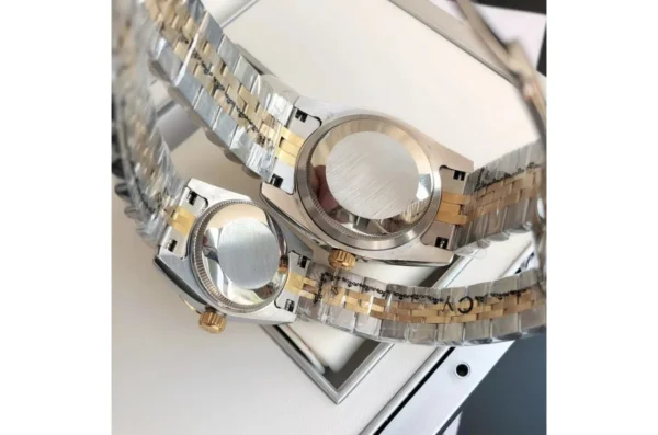 Couple Watches Rolex Datejust 36/28mm RG/SS Jub Sliver/Dia