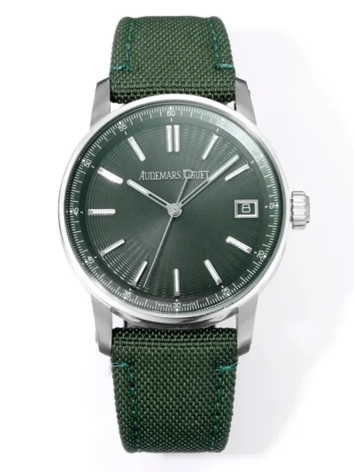 watch Audemars Piguet CODE 11.59 Green Dial Stainless Steel Watch with Fabric Strap