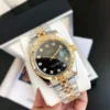 Couple Watches Rolex Datejust 36/28mm RG/SS Jub Black/Dia