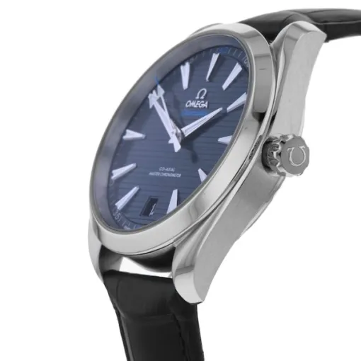 65678ABF-BCFE-7DC2-9BFC-A722595F26DD.webp Omega Seamaster Aqua Terra Men Automatic Blue Leather Watch O22013412103001