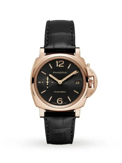 6785780A-F23B-D557-793C-42372D7C0932.webp Panerai Luminor Due Men Automatic Black Alligator Watch PAM01029