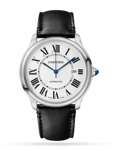 684194B0-4F84-042E-1036-5F94048BB1C7.webp Cartier Ronde Must Men Quartz Silver Calf Watch WSRN0032