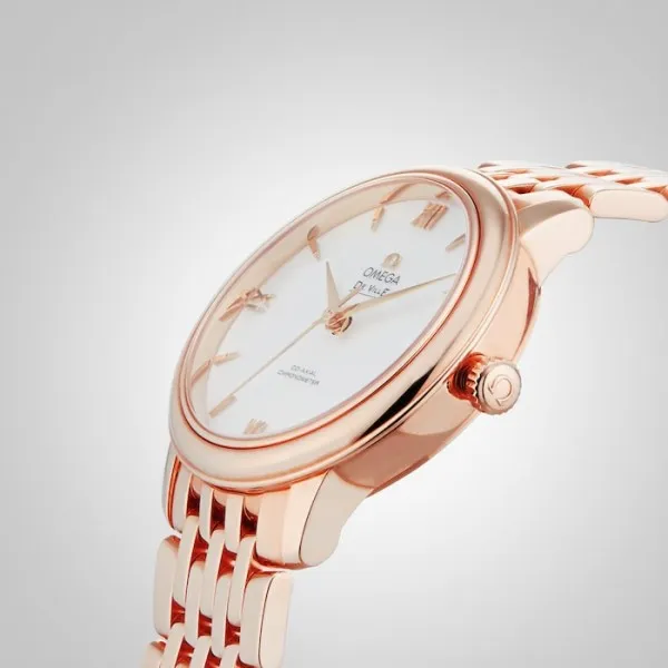 69B0B113-B38D-A7C3-3FBF-6812A4B15362.webp Omega De Ville Women Automatic Mother of Pearl 18ct Rose Gold Watch O42450332005002
