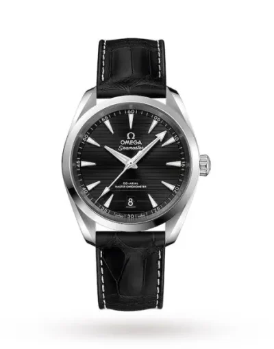 69FBE853-398C-C194-8965-E656EC707B4C.webp Omega Seamaster Aqua Terra Men Automatic Black Leather Watch O22013382001001