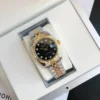 Couple Watches Rolex Datejust 36/28mm RG/SS Jub Black/Dia