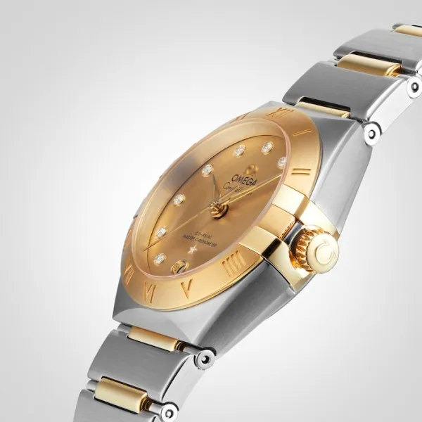 Omega Constellation Women Automatic Champagne Stainless Steel Watch O13120292058001