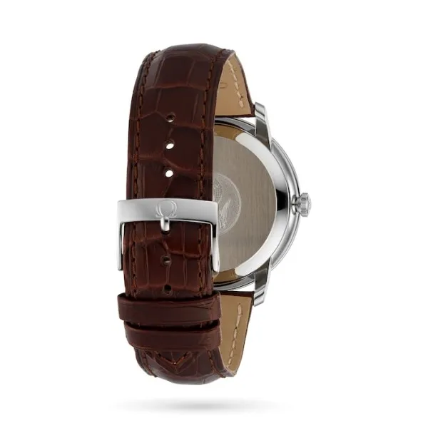 6BA137F2-19C0-F482-5D6E-6E1B1CF1CDA9.webp Omega De Ville Men Automatic Silver Leather Watch O42413402002002