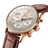 Breitling Navitimer Men Automatic Silver Alligator Watch RB0139211G1P1