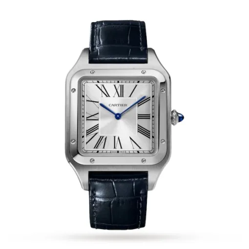 6EB60535-FCF8-47E0-A660-042FF83DE570.webp Cartier Santos-Dumont Men Automatic Silver Stainless Steel Watch WSSA0032