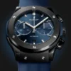 Hublot Classic Fusion Men Automatic Blue Rubber Watch 521.CM.7170.RX