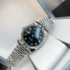 Couple Watches Rolex Datejust 36/28mm SS/SS Jub Black/Dial