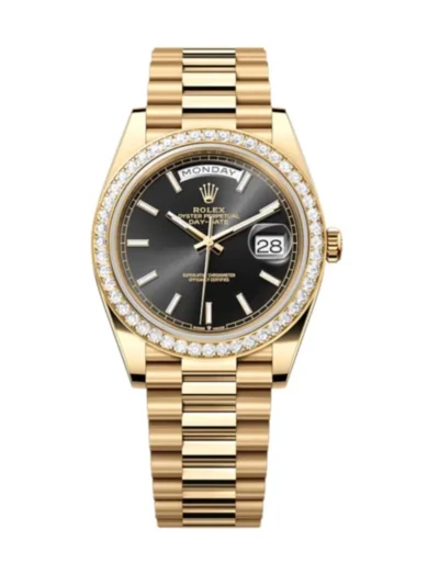 Superclone Rolex Day-Date 40 mm Bright black Dial 228348RBR