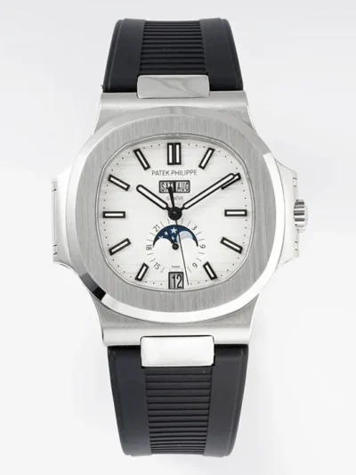 Patek Philippe Nautilus Blue Rubber Strap Watch