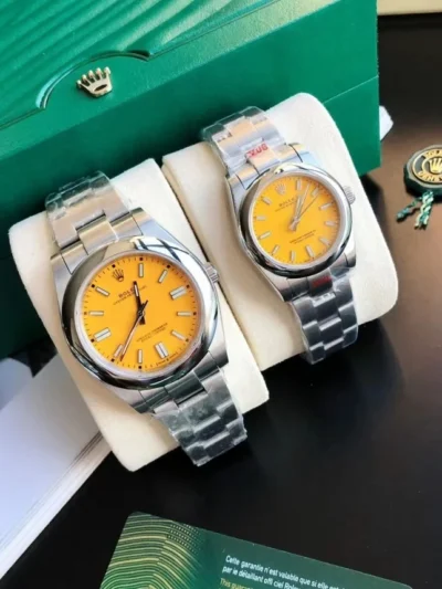 Couple Watches Rolex Oyster Perpetual 31/41mm SS/SS Yellow/Stk