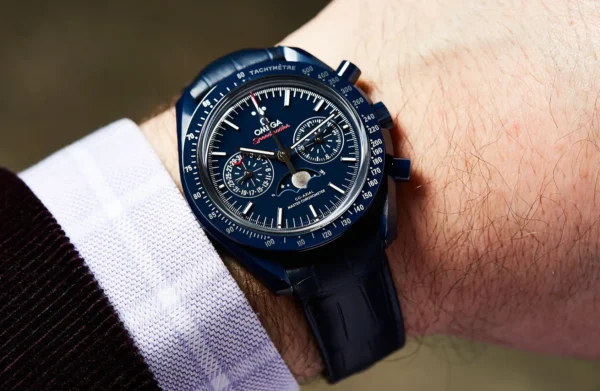 788A8261-6F48-75F0-4B5E-8B1952FDF150.webp Omega Speedmaster Men Automatic Blue Leather Watch O30493445203001