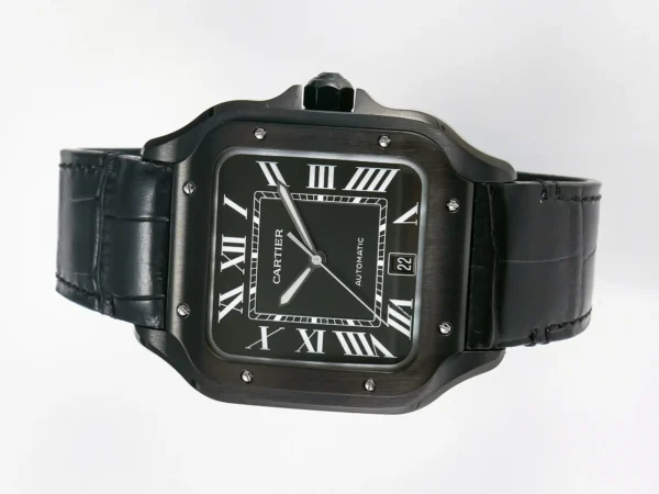 7ACB8709-9F12-38F8-D7BF-F1A309E158A6.webp Cartier Santos de Cartier Men Automatic Black Rubber Watch WSSA0039