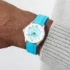 Breitling Superocean Unisex Automatic Turquoise Rubber Watch A17377211C1S1