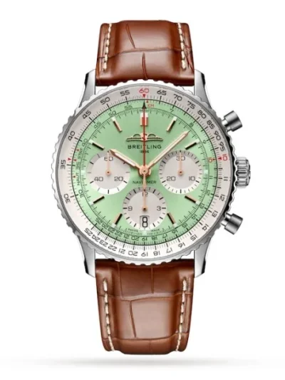 Breitling Navitimer Men Automatic Mint Alligator Watch AB0139211L1P1