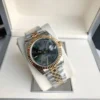 Couple Watches Rolex Datejust 36/28mm RG/SS Jub Grey/Rmn