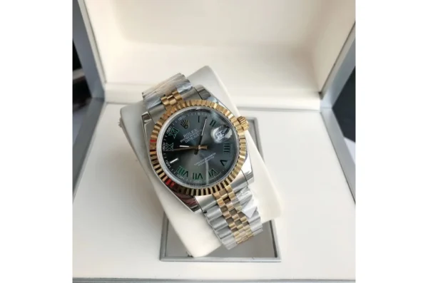 Couple Watches Rolex Datejust 36/28mm RG/SS Jub Grey/Rmn