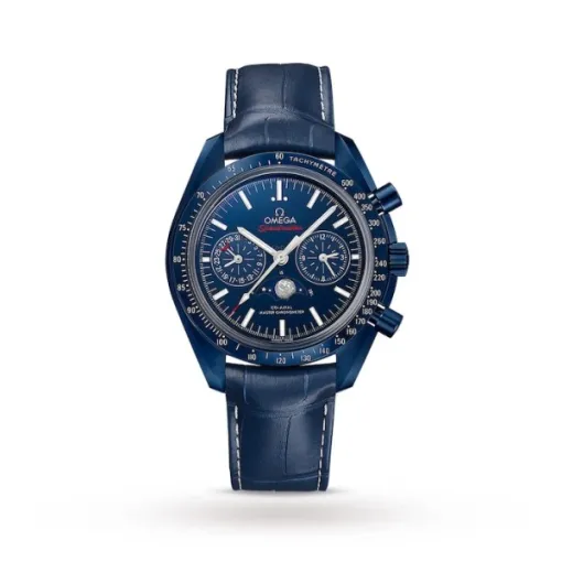 7D0B9F66-0F88-732C-5592-FA61EAC86A46.webp Omega Speedmaster Men Automatic Blue Leather Watch O30493445203001