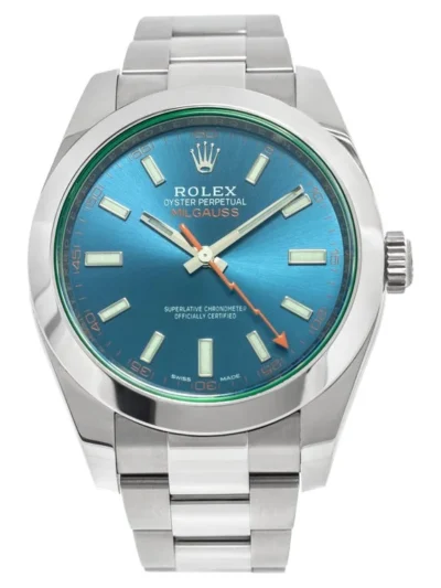 Superclone Rolex Milgauss 40mm Blue Dial 116400GV