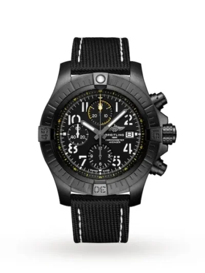 Breitling Avenger Men Automatic Black Leather Watch V13317101B1X2