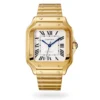 Cartier Santos de Cartier Men Automatic Silver 18ct Gold Watch WGSA0030