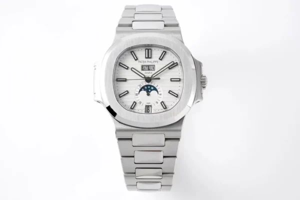 Patek Philippe Nautilus Silver Annual Calendar