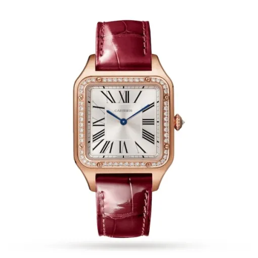 843C335B-1E5A-15A7-C976-2A76E8B69156.webp Cartier Santos-Dumont Men Quartz Silver Leather Watch WJSA0016