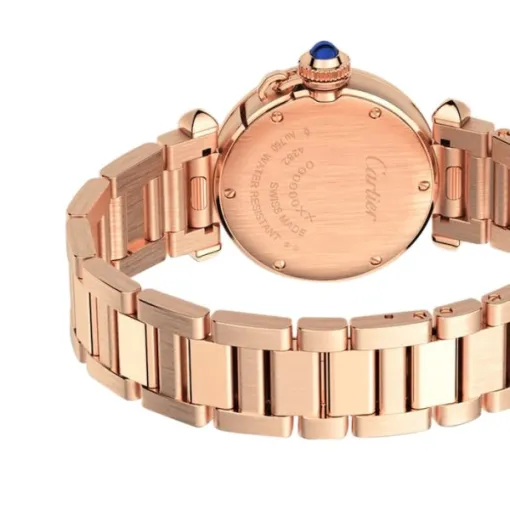 Cartier Pasha de Cartier Women Quartz Silver 18ct Rose Gold Watch WJPA0018