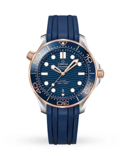 Omega Seamaster Men Automatic Blue Rubber Watch O21022422003002