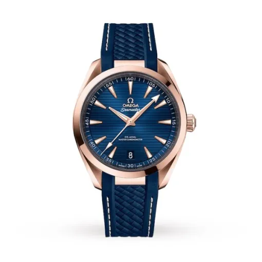 84F85C83-2F35-9777-4EED-1D7E8BD6BB41.webp Omega Seamaster Aqua Terra Men Automatic Blue 18ct Rose Gold Watch O22052412103001