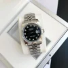 Couple Watches Rolex Datejust 36/28mm SS/SS Jub Black/Dial