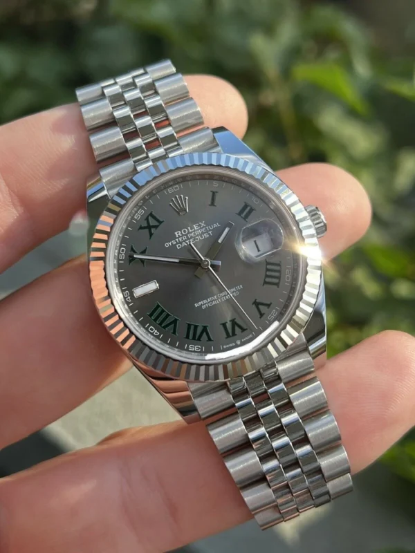 873E83D2-CCC4-5333-34B9-DC9F4378C64F.webp Superclone Rolex Datejust 41mm Rhodium Dial 126334 Wimbledon Flutted / Jubilee