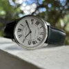 Cartier Ronde Must Men Quartz Silver Calf Watch WSRN0032