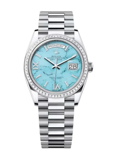 Superclone Rolex Day-Date 36 mm Turquoise Dial 128396TBR